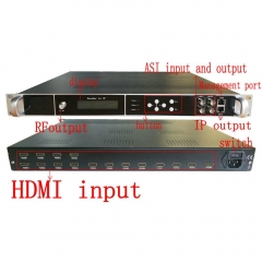 Digital TV H.264 Mpeg-4 16 Hdmi to qam DVB-C DVB-T ISDB-T ATSC RF Encoder Modulator For Hotel Hospital