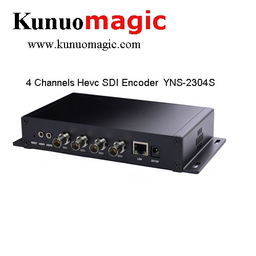 4 Channels Hevc H.265 H.264 IPTV Streaming IP SDI Video SRT Encoder